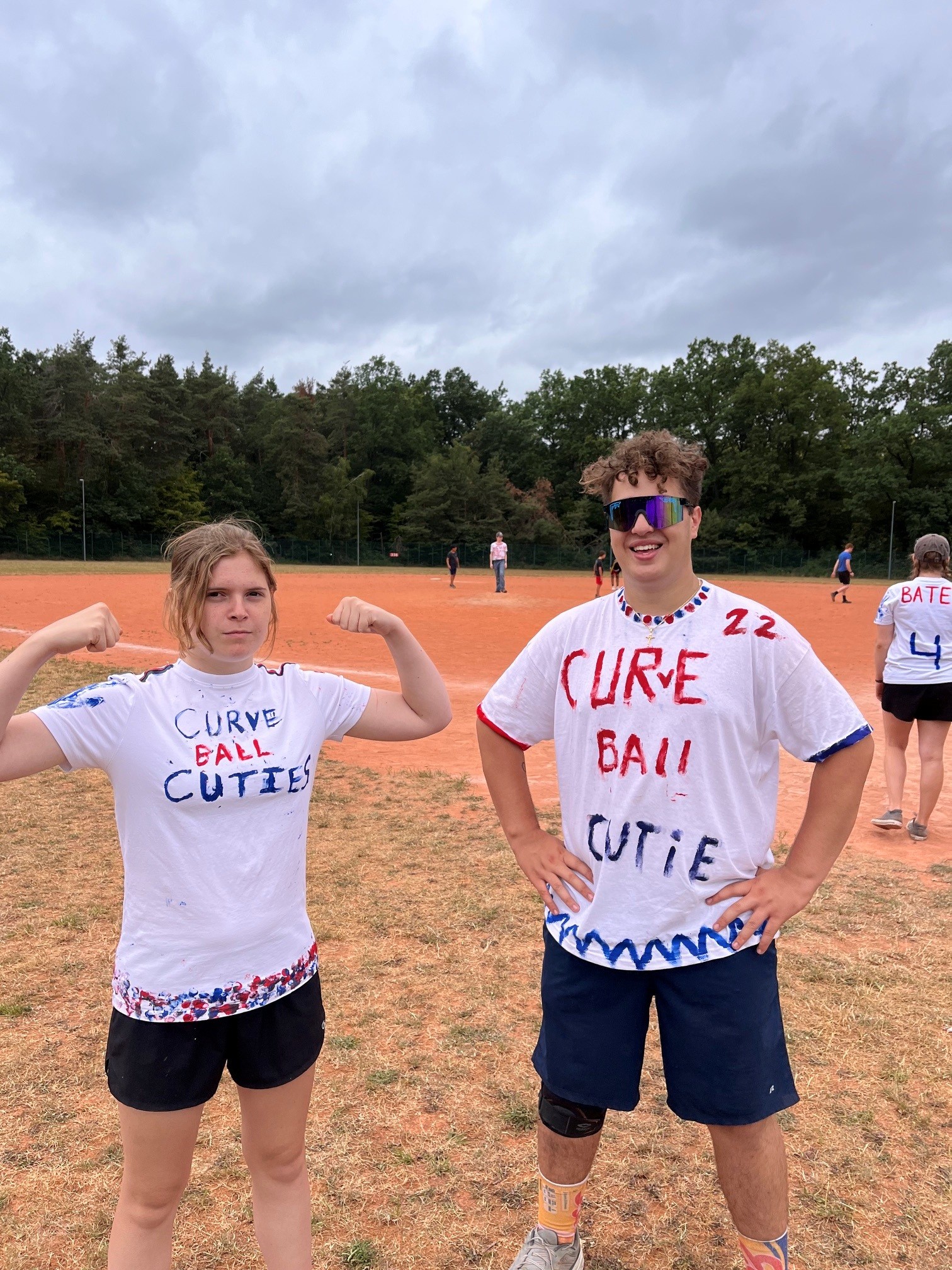 Two young people at an outdoor field day